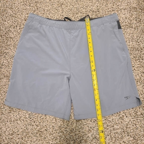 Mens Speedo Lined Gray and Black Swim Suit Board Shorts With Pockets Size XXL - Picture 8 of 10